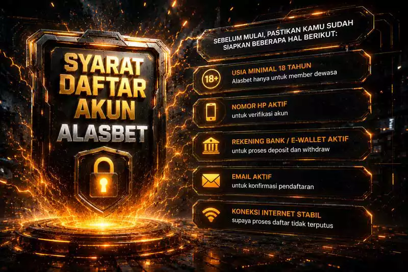 Formulir pendaftaran akun Alasbet yang mudah dan cepat